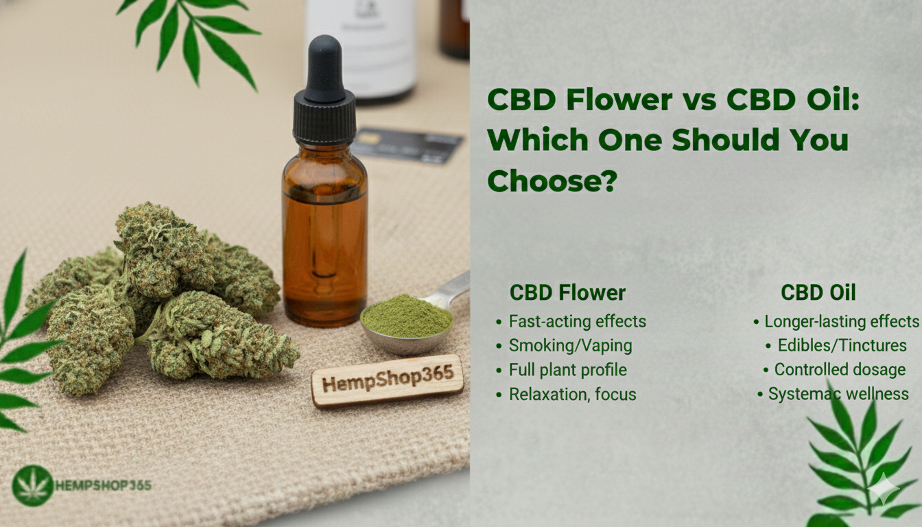 CBD Flower vs CBD Oil